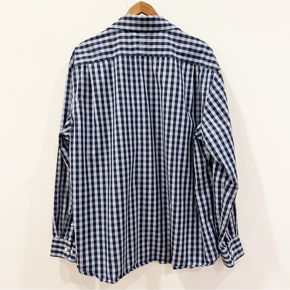 Todd Snyder Shirt Mens 18 2XL XXL Blue Check Long Sleeve Button Up Cotton Casual - Picture 3 of 11